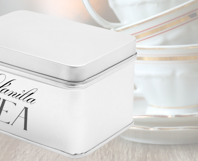 Metal Tin Rectangular Jar