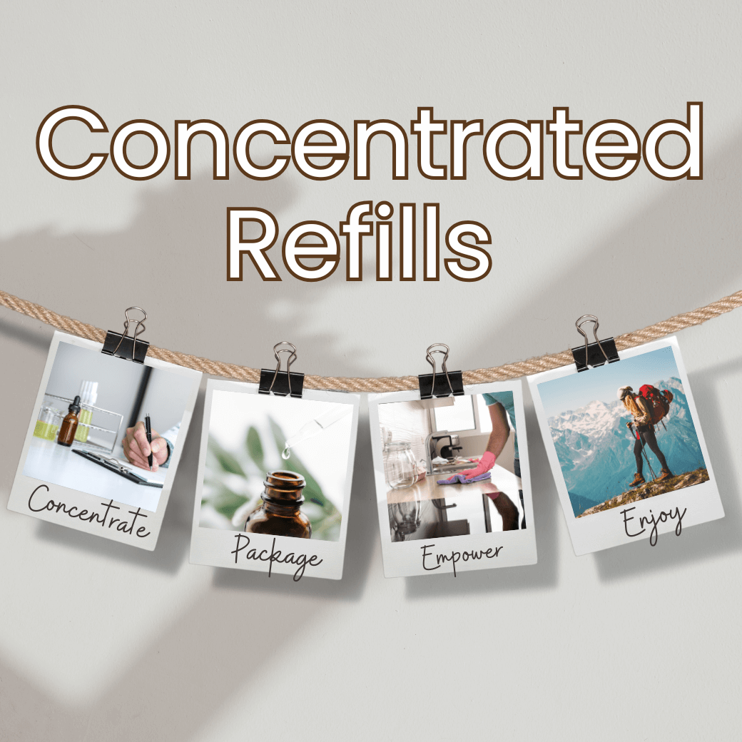 Concentrated Refills: Reducing Packaging, Water Use, and CO2 Footprint